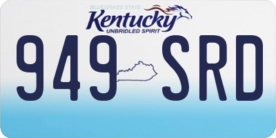 KY license plate 949SRD