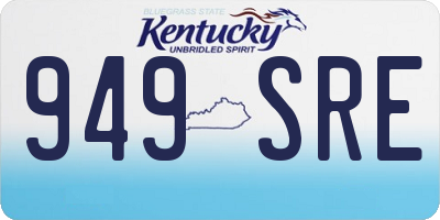 KY license plate 949SRE