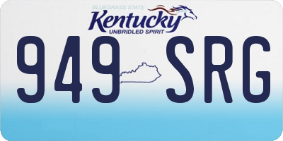 KY license plate 949SRG
