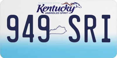 KY license plate 949SRI