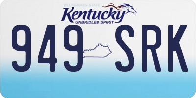KY license plate 949SRK