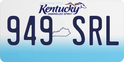 KY license plate 949SRL