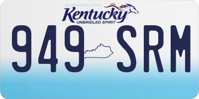 KY license plate 949SRM