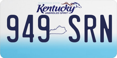 KY license plate 949SRN