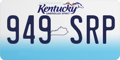 KY license plate 949SRP