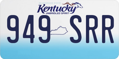 KY license plate 949SRR