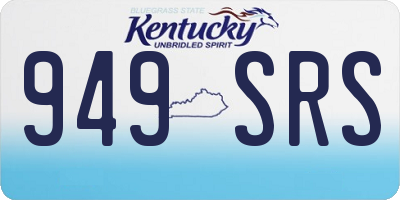 KY license plate 949SRS