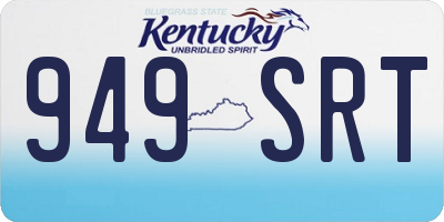 KY license plate 949SRT