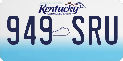 KY license plate 949SRU