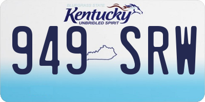KY license plate 949SRW