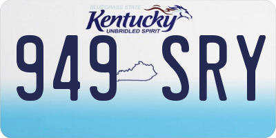 KY license plate 949SRY