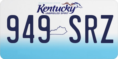 KY license plate 949SRZ
