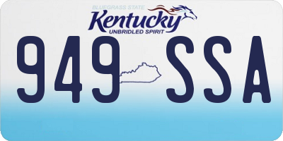 KY license plate 949SSA