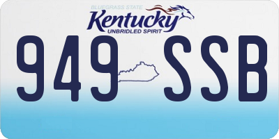 KY license plate 949SSB