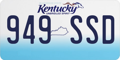 KY license plate 949SSD
