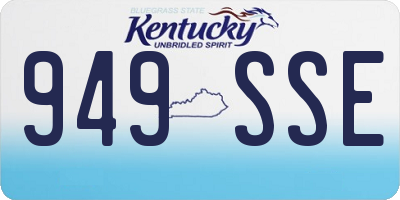 KY license plate 949SSE