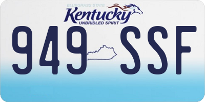 KY license plate 949SSF