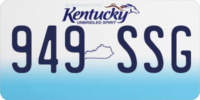 KY license plate 949SSG