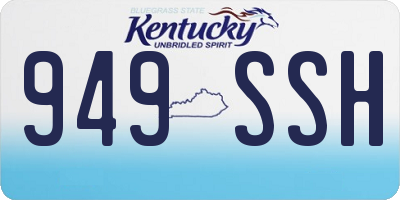 KY license plate 949SSH