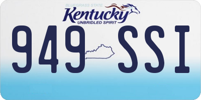 KY license plate 949SSI