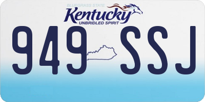 KY license plate 949SSJ