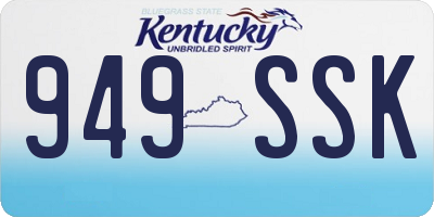 KY license plate 949SSK