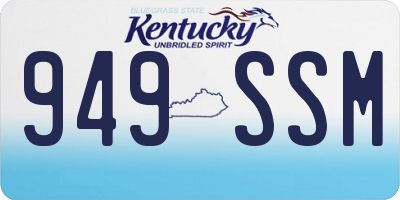 KY license plate 949SSM