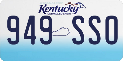 KY license plate 949SSO