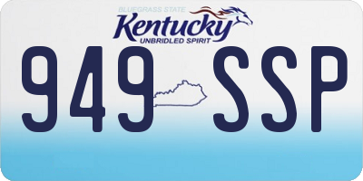 KY license plate 949SSP