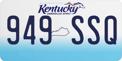 KY license plate 949SSQ