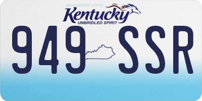 KY license plate 949SSR
