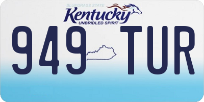 KY license plate 949TUR
