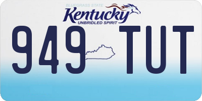 KY license plate 949TUT