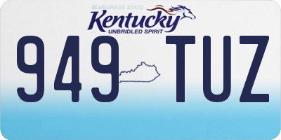 KY license plate 949TUZ