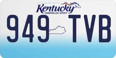 KY license plate 949TVB