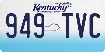 KY license plate 949TVC