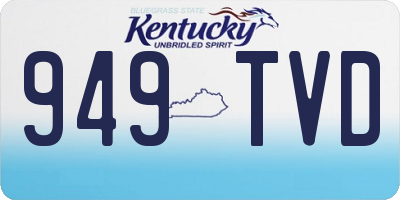 KY license plate 949TVD