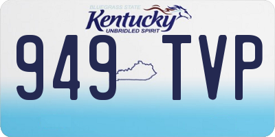 KY license plate 949TVP