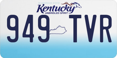 KY license plate 949TVR