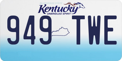 KY license plate 949TWE