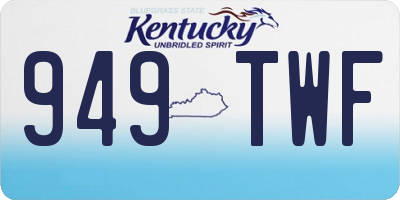 KY license plate 949TWF