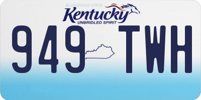 KY license plate 949TWH