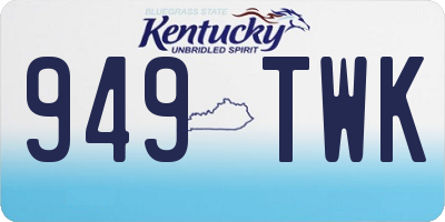 KY license plate 949TWK