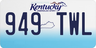 KY license plate 949TWL