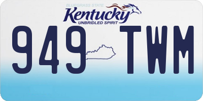 KY license plate 949TWM