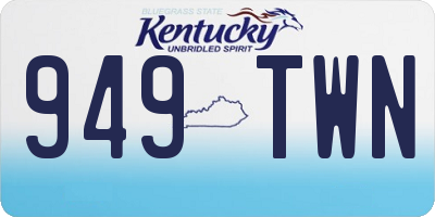 KY license plate 949TWN