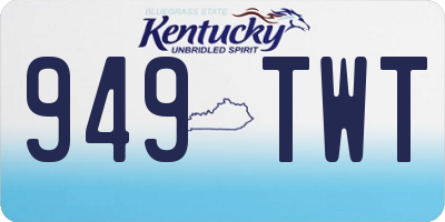 KY license plate 949TWT