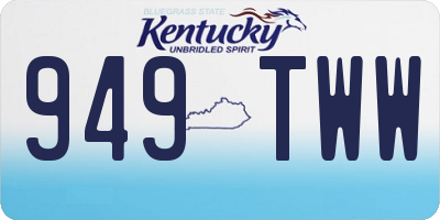 KY license plate 949TWW