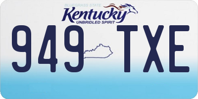 KY license plate 949TXE