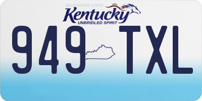 KY license plate 949TXL